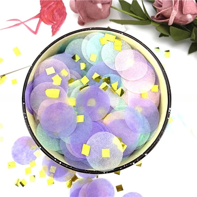 복합 색상 특별 둥근 모양 티슈 페이퍼 포장 페스티벌 파티 생일을위한 장식 필러 페이퍼