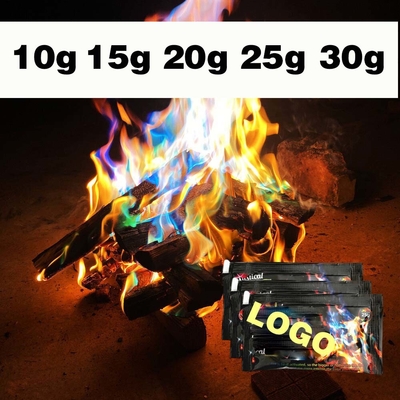 10g/25g 컬러 불 불꽃 파우더 불꽃 캠프 불꽃 피로테크닉 불꽃 트릭 야외 캠핑 피크닉