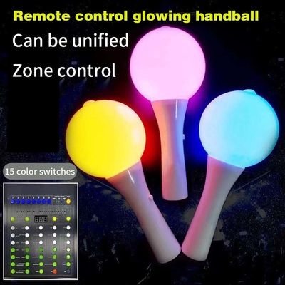 18*10CM LED 광명 깜박이는 스틱 페스티벌 콘서트 공급품을위한 흰 껍질 공 스틱