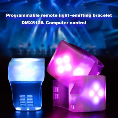 개인화된 리모컨 빛나는 조절 가능한 LED 라이트 업 팔찌 NFC RFID 사용자 지정 프로모션