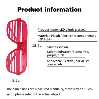 LED 장난감 색상 셔터 반짝이는 안경 파티 LED 안경 생일 파티 용품 플래시 변경 3D 빛나는 안경