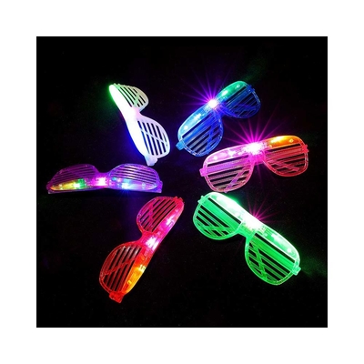 LED 장난감 색상 셔터 반짝이는 안경 파티 LED 안경 생일 파티 용품 플래시 변경 3D 빛나는 안경