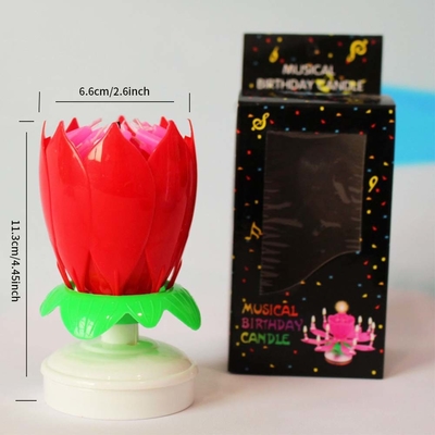 생일 케이크 촛불 로터스 노래 생일 케이크 불꽃놀이 촛불 생일 파티 회전 로터스 촛불