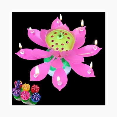 생일 케이크 촛불 로터스 노래 생일 케이크 불꽃놀이 촛불 생일 파티 회전 로터스 촛불