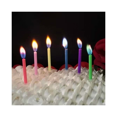 12 세 가지 색상 불꽃 생일 케이크 촛불 냄새가 없다 생일 축하를 위해 완벽